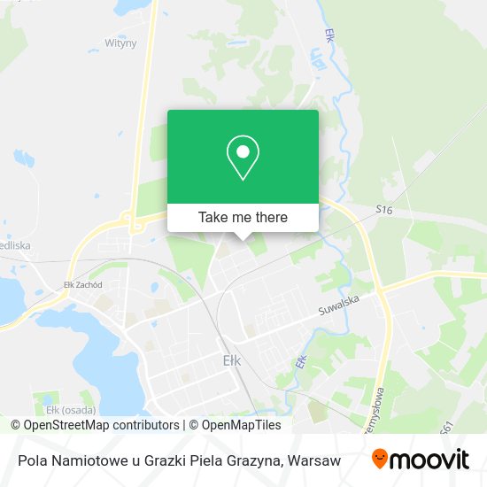 Pola Namiotowe u Grazki Piela Grazyna map