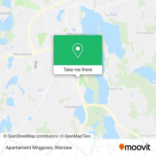 Apartament Mrągowo map