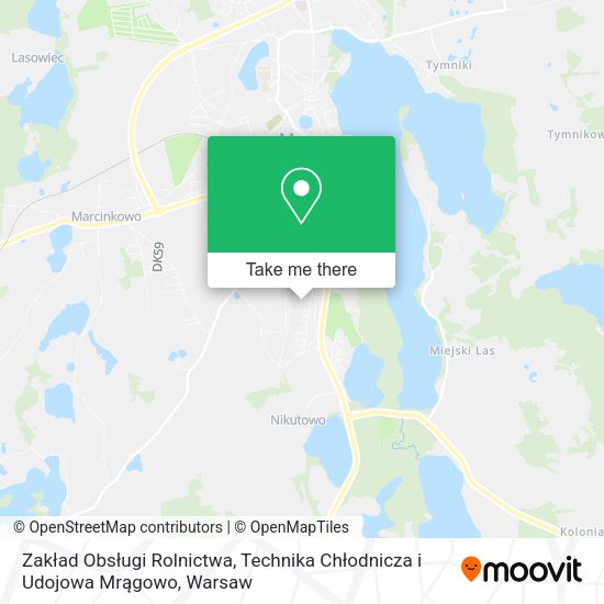 Zakład Obsługi Rolnictwa, Technika Chłodnicza i Udojowa Mrągowo map