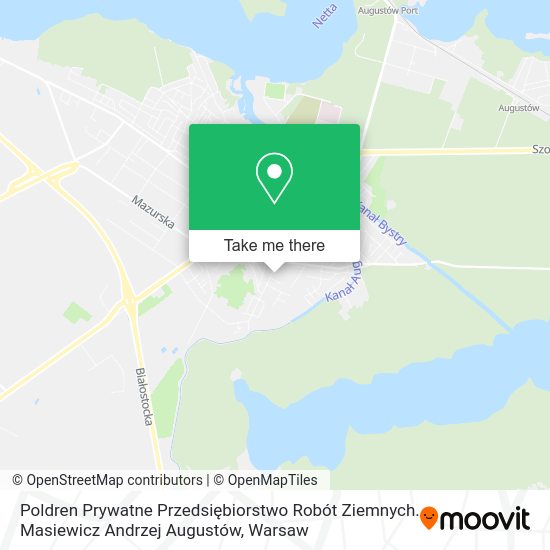 Poldren Prywatne Przedsiębiorstwo Robót Ziemnych. Masiewicz Andrzej Augustów map