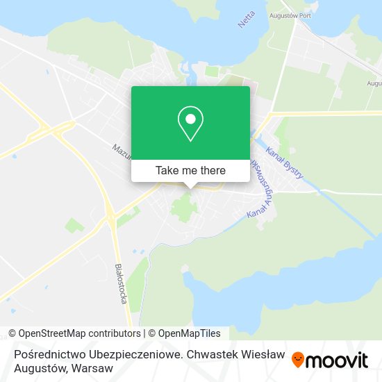 Pośrednictwo Ubezpieczeniowe. Chwastek Wiesław Augustów map