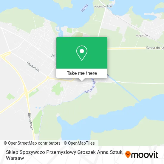 Карта Sklep Spozywczo Przemyslowy Groszek Anna Sztuk