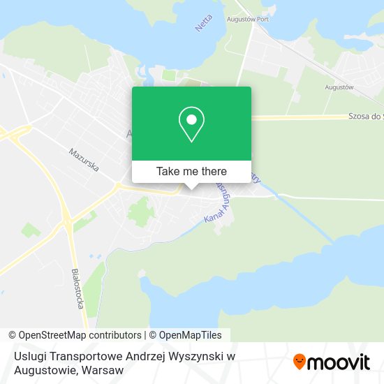 Uslugi Transportowe Andrzej Wyszynski w Augustowie map