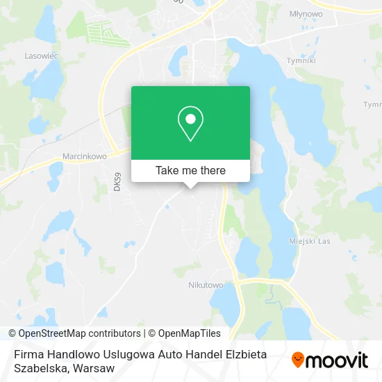 Карта Firma Handlowo Uslugowa Auto Handel Elzbieta Szabelska