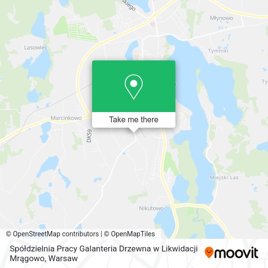 Spółdzielnia Pracy Galanteria Drzewna w Likwidacji Mrągowo map