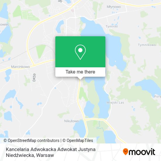 Kancelaria Adwokacka Adwokat Justyna Niedźwiecka map