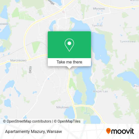 Apartamenty Mazury map