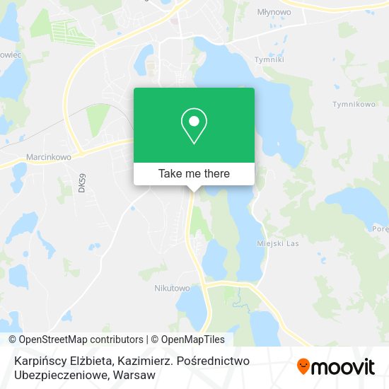 Karpińscy Elżbieta, Kazimierz. Pośrednictwo Ubezpieczeniowe map