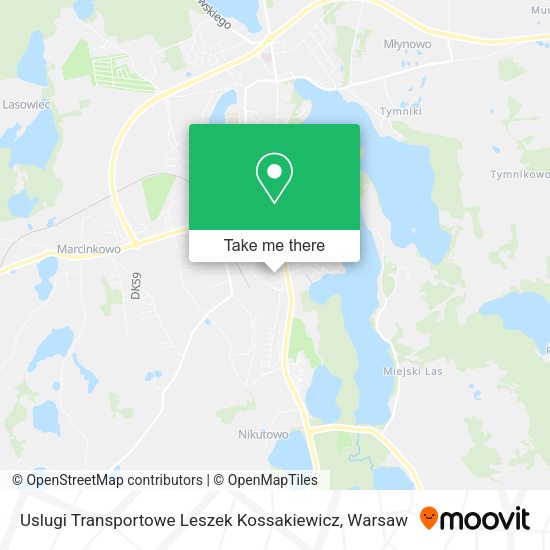 Uslugi Transportowe Leszek Kossakiewicz map