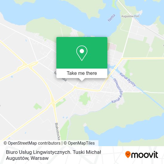 Biuro Usług Lingwistycznych. Tuski Michał Augustów map