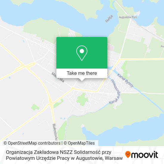 Organizacja Zakładowa NSZZ Solidarność przy Powiatowym Urzędzie Pracy w Augustowie map