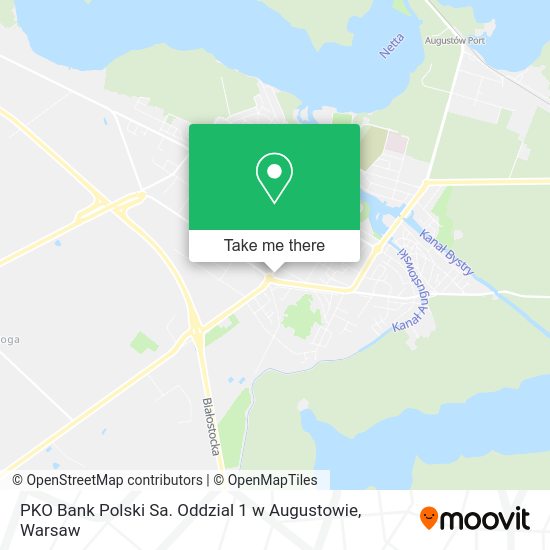 PKO Bank Polski Sa. Oddzial 1 w Augustowie map