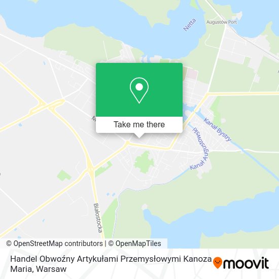 Handel Obwoźny Artykułami Przemysłowymi Kanoza Maria map