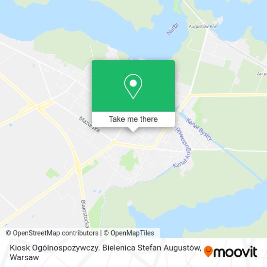 Kiosk Ogólnospożywczy. Bielenica Stefan Augustów map