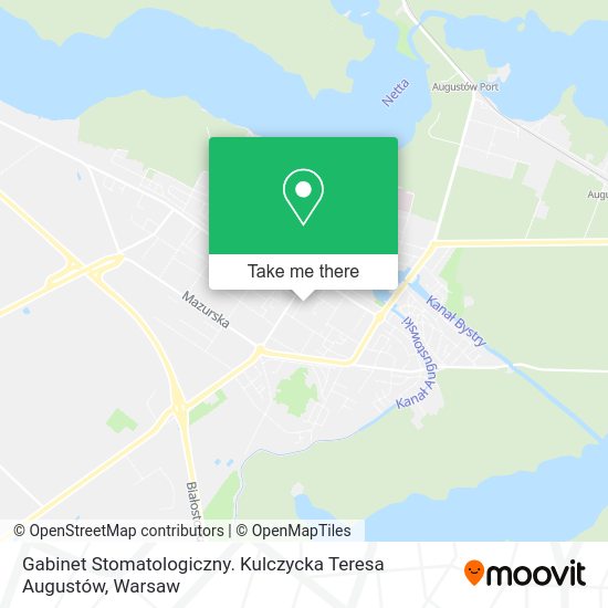 Gabinet Stomatologiczny. Kulczycka Teresa Augustów map