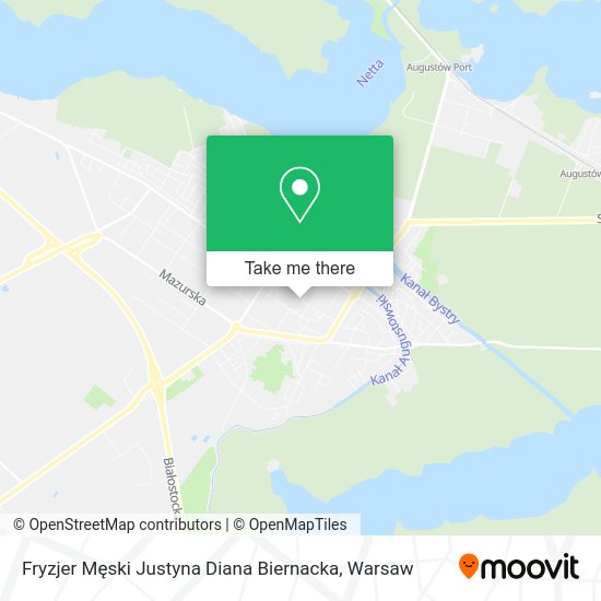 Fryzjer Męski Justyna Diana Biernacka map