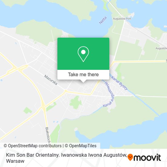 Карта Kim Son Bar Orientalny. Iwanowska Iwona Augustów