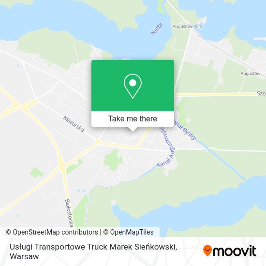 Usługi Transportowe Truck Marek Sieńkowski map