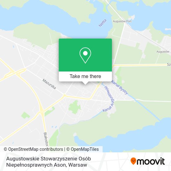 Augustowskie Stowarzyszenie Osób Niepełnosprawnych Ason map