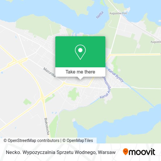 Necko. Wypozyczalnia Sprzetu Wodnego map