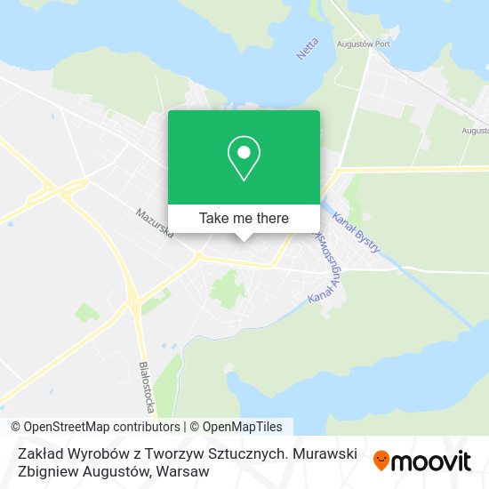 Zakład Wyrobów z Tworzyw Sztucznych. Murawski Zbigniew Augustów map