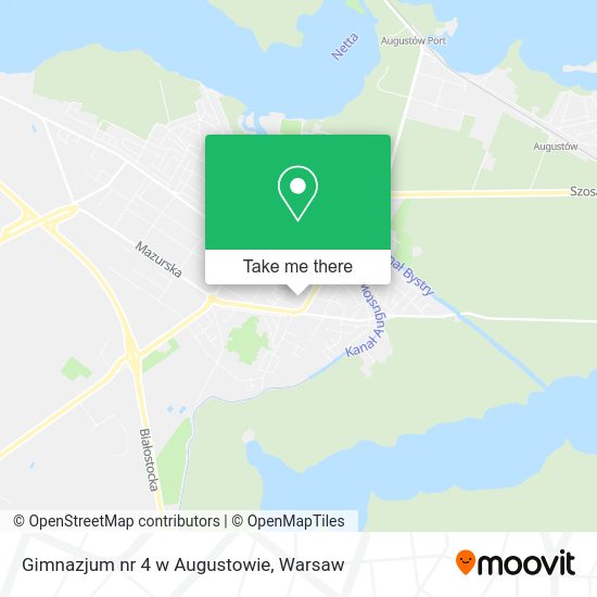 Gimnazjum nr 4 w Augustowie map