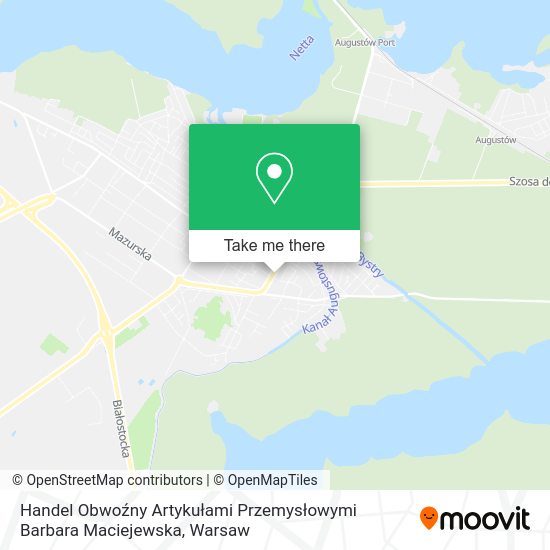 Handel Obwoźny Artykułami Przemysłowymi Barbara Maciejewska map