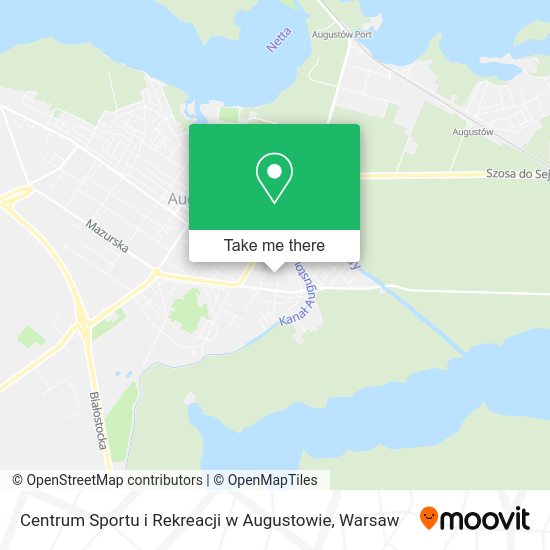 Centrum Sportu i Rekreacji w Augustowie map