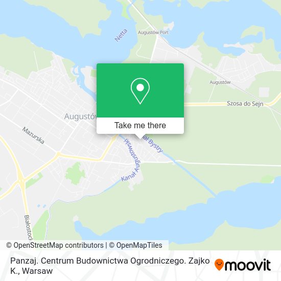 Panzaj. Centrum Budownictwa Ogrodniczego. Zajko K. map