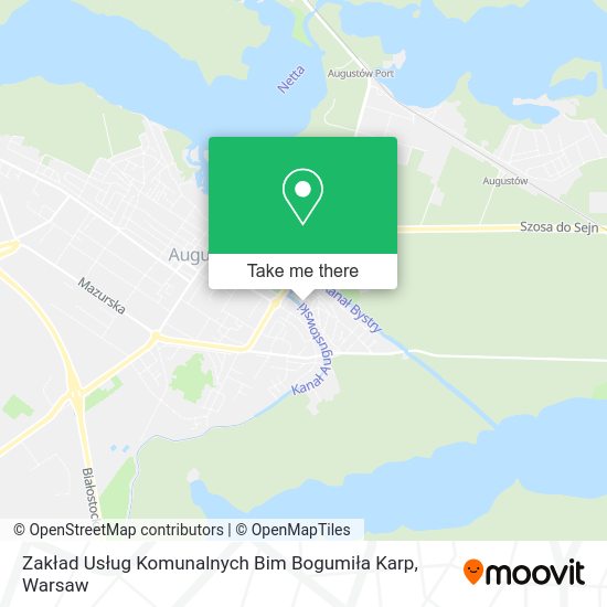 Zakład Usług Komunalnych Bim Bogumiła Karp map