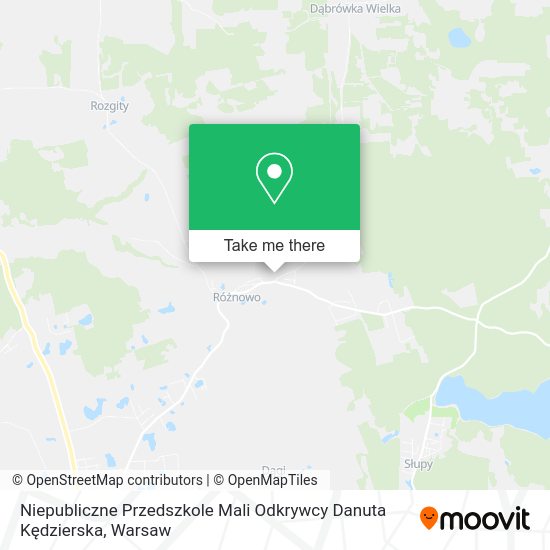 Niepubliczne Przedszkole Mali Odkrywcy Danuta Kędzierska map