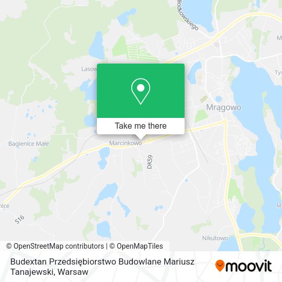 Budextan Przedsiębiorstwo Budowlane Mariusz Tanajewski map