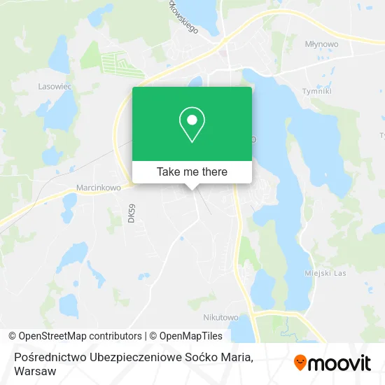 Карта Pośrednictwo Ubezpieczeniowe Soćko Maria