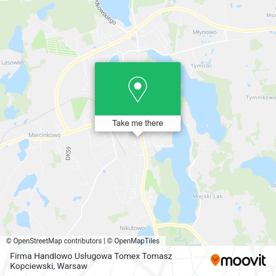 Firma Handlowo Usługowa Tomex Tomasz Kopciewski map