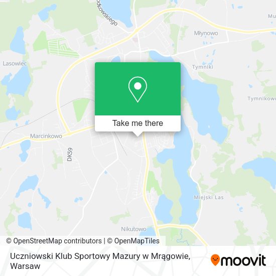 Uczniowski Klub Sportowy Mazury w Mrągowie map