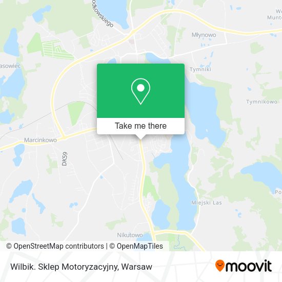 Wilbik. Sklep Motoryzacyjny map