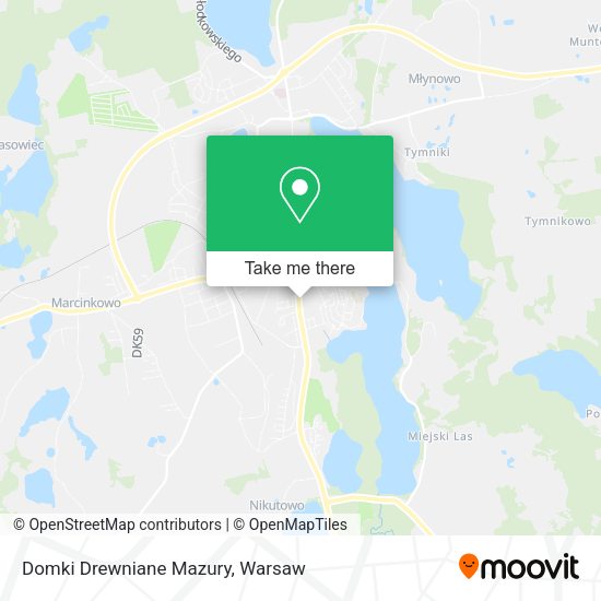 Domki Drewniane Mazury map