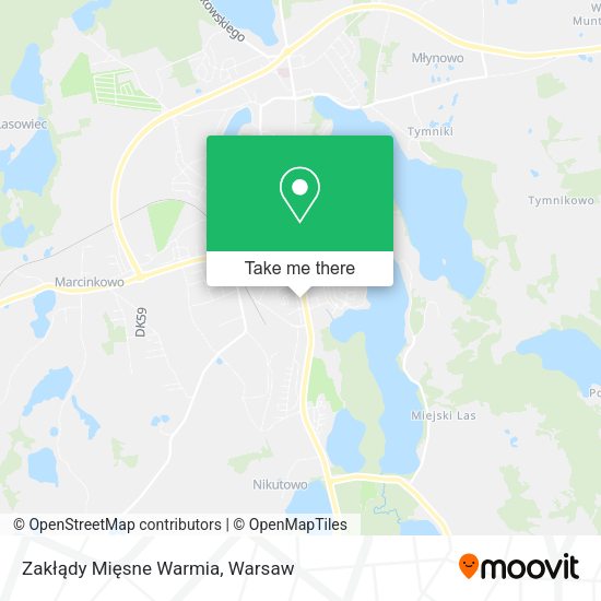 Zakłądy Mięsne Warmia map