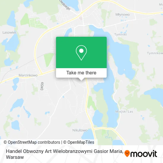 Карта Handel Obwozny Art Wielobranzowymi Gasior Maria
