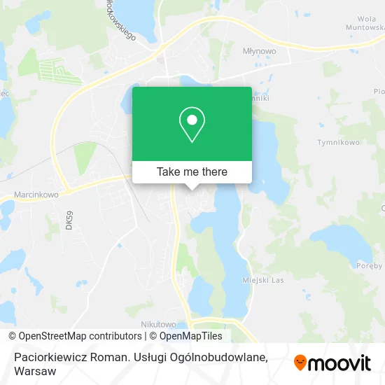 Карта Paciorkiewicz Roman. Usługi Ogólnobudowlane