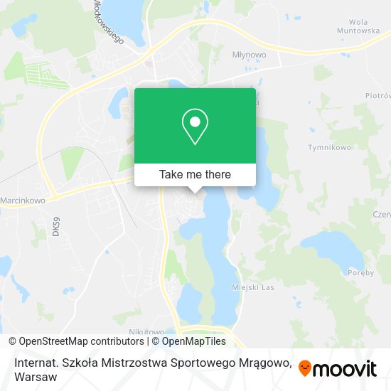 Internat. Szkoła Mistrzostwa Sportowego Mrągowo map