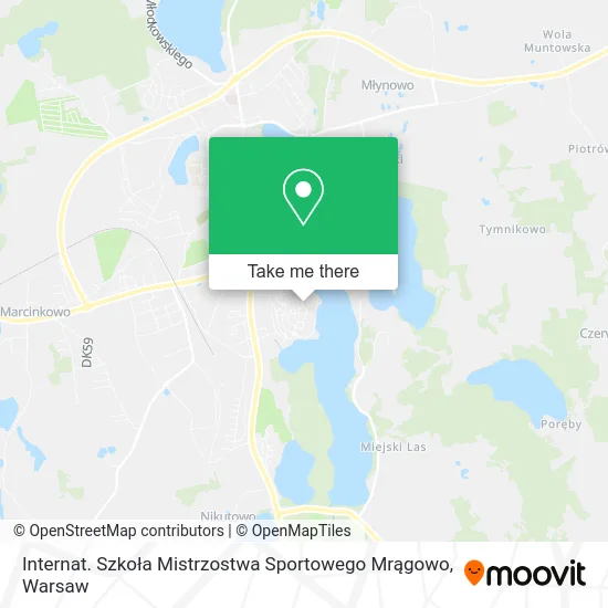 Карта Internat. Szkoła Mistrzostwa Sportowego Mrągowo