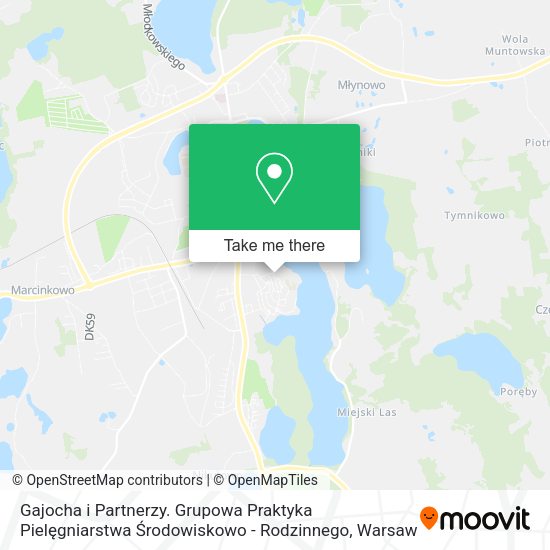 Gajocha i Partnerzy. Grupowa Praktyka Pielęgniarstwa Środowiskowo - Rodzinnego map