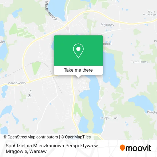 Карта Spółdzielnia Mieszkaniowa Perspektywa w Mrągowie
