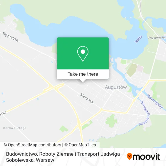 Карта Budownictwo, Roboty Ziemne i Transport Jadwiga Sobolewska