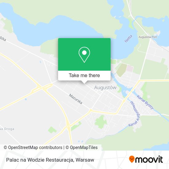 Palac na Wodzie Restauracja map