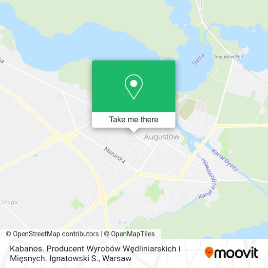 Kabanos. Producent Wyrobów Wędliniarskich i Mięsnych. Ignatowski S. map