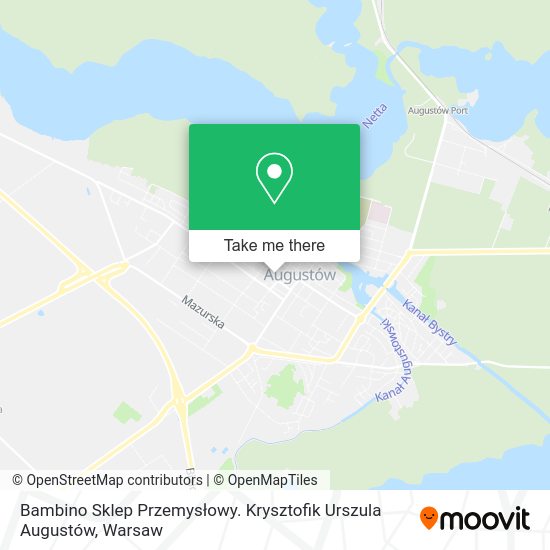 Bambino Sklep Przemysłowy. Krysztofik Urszula Augustów map