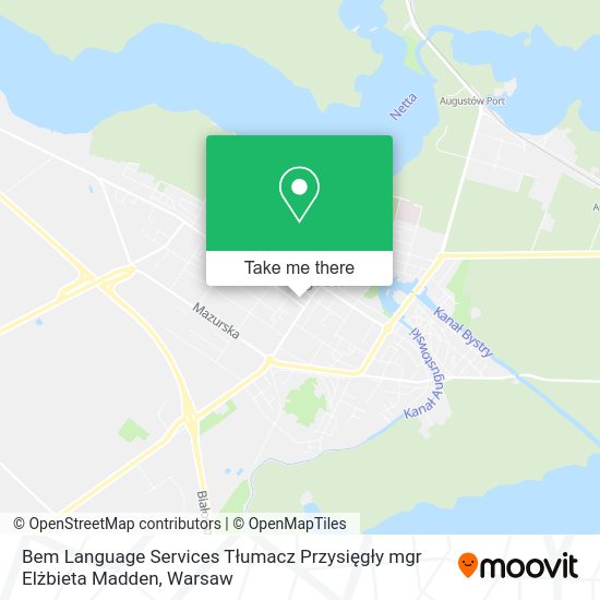 Bem Language Services Tłumacz Przysięgły mgr Elżbieta Madden map