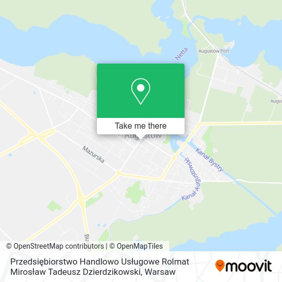 Przedsiębiorstwo Handlowo Usługowe Rolmat Mirosław Tadeusz Dzierdzikowski map